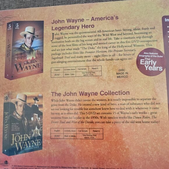 John Wayne America's Legendary Hero Collectors Edition 10 DVD's Western DVD 's - Picture 8 of 10